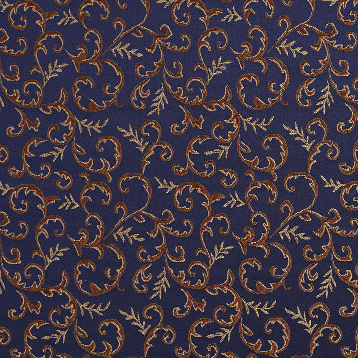 5640 Topaz/Vine by Charlotte Fabric Dazzling Damasks II 100% Woven Polyester Asia Exceeds 48,000 Wyzenbeek Rubs (Heavy Duty) Horizontal: 7.5" x Vertical: 7.25" 54 Inches - Fabric Carolina -