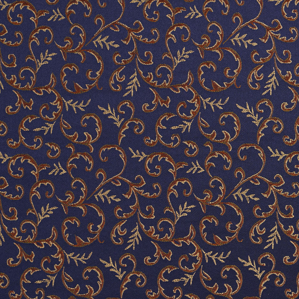 5640 Topaz/Vine by Charlotte Fabric Dazzling Damasks II 100% Woven Polyester Asia Exceeds 48,000 Wyzenbeek Rubs (Heavy Duty) Horizontal: 7.5" x Vertical: 7.25" 54 Inches - Fabric Carolina -