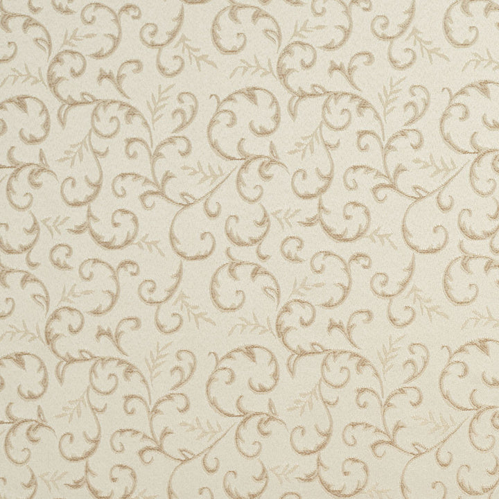 5642 Ivory/Vine by Charlotte Fabric Dazzling Damasks II 100% Woven Polyester Asia Exceeds 48,000 Wyzenbeek Rubs (Heavy Duty) Horizontal: 7.5" x Vertical: 7.25" 54 Inches - Fabric Carolina -