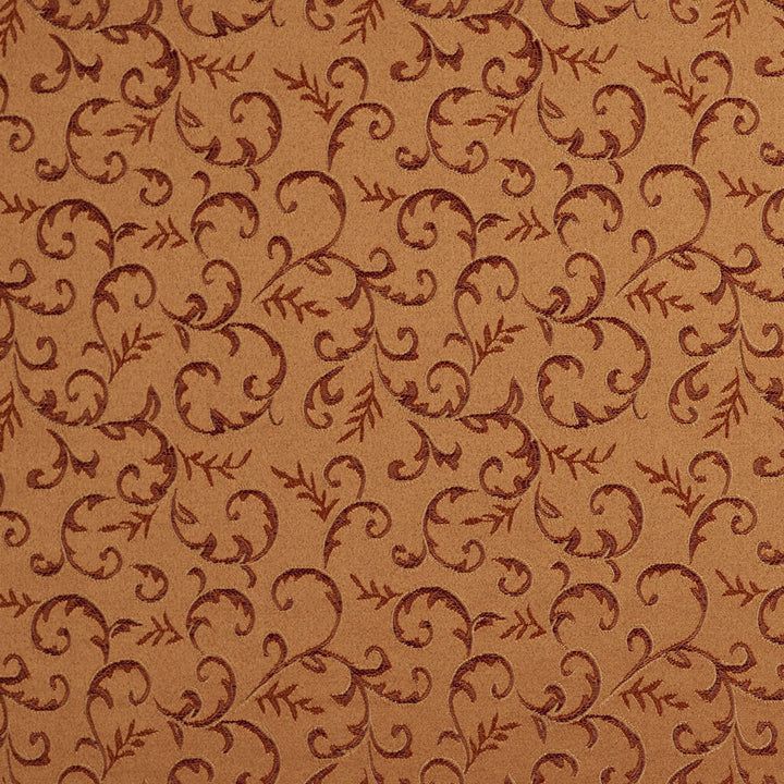 5645 Coral/Vine by Charlotte Fabric Dazzling Damasks II 100% Woven Polyester Asia Exceeds 48,000 Wyzenbeek Rubs (Heavy Duty) Horizontal: 7.5" x Vertical: 7.25" 54 Inches - Fabric Carolina -