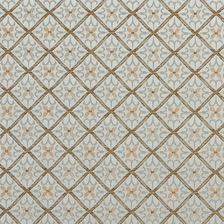 5663 Mist/Cameo by Charlotte Fabric Dazzling Damasks II 100% Woven Polyester Asia Exceeds 48,000 Wyzenbeek Rubs (Heavy Duty) Horizontal: 1.5" x Vertical: 1.5" 54 Inches - Fabric Carolina -