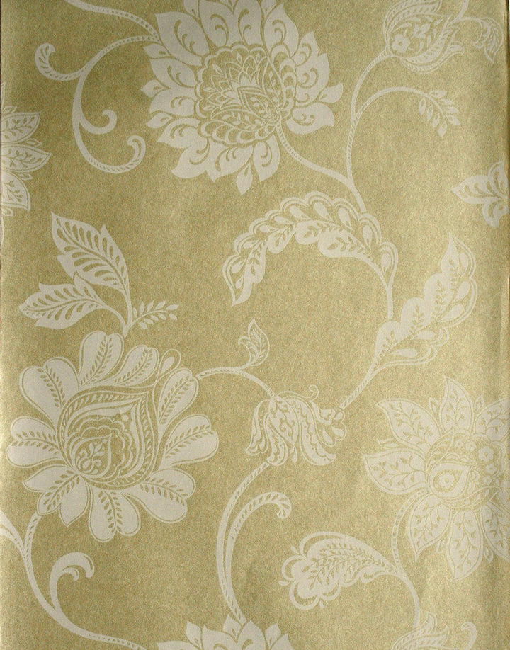Lillith Pearl Jacobean Trail Wallpaper by Kenneth James Savoy Covers about 56.4 square feet 20.5-in by 33-ft long roll Unpasted 25.2 - Fabric Carolina -