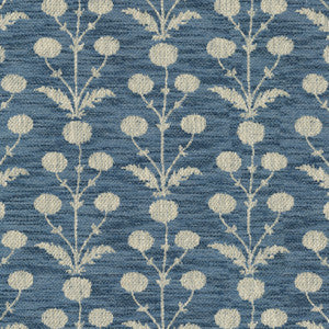 Mughal Blooms Indigo 570010 By Villa D'Ascoli Fabric