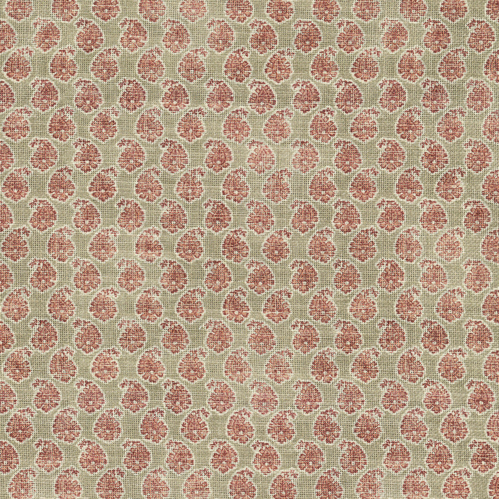 Henna Ruby 570050 by VILLA D'ASCOLI Fabric - 75% cotton, 25% linen Pakistan 15000 Horizontal: 27 and Vertical: 25.25 54 - Fabric Carolina -
