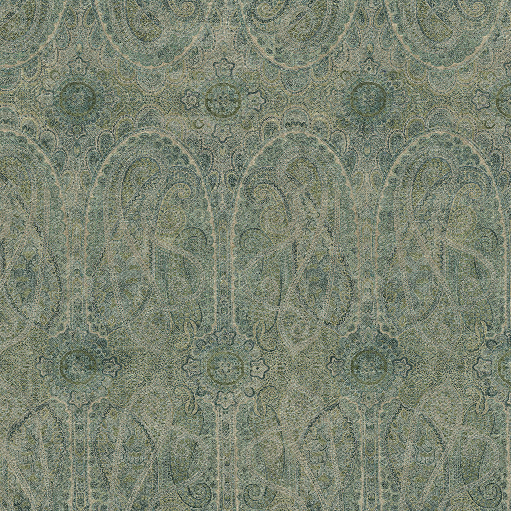 Jaisalmer Juniper 570072 by VILLA D'ASCOLI Fabric - 55% linen, 45% rayon Pakistan 50000 Horizontal: 13.5 and Vertical: 27 54 - Fabric Carolina -