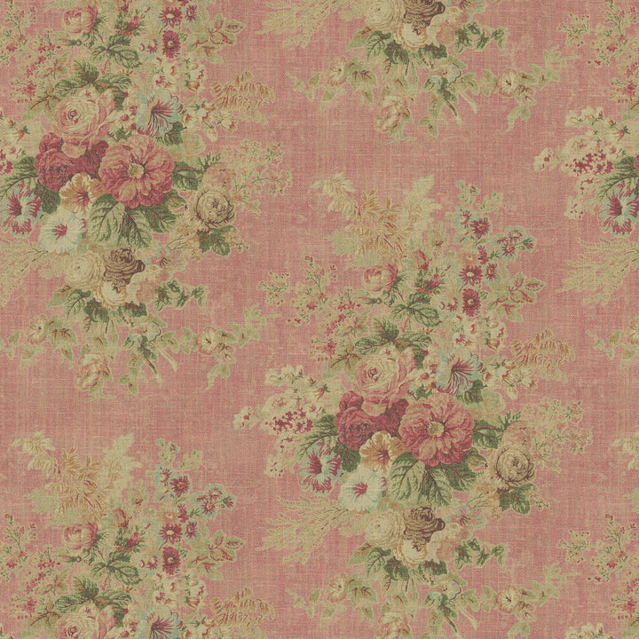 Royal Bloom Roseater 570080 by VILLA D'ASCOLI Fabric - 55% linen, 45% rayon Pakistan 50000 Horizontal: 27 and Vertical: 25.25 54 - Fabric Carolina -