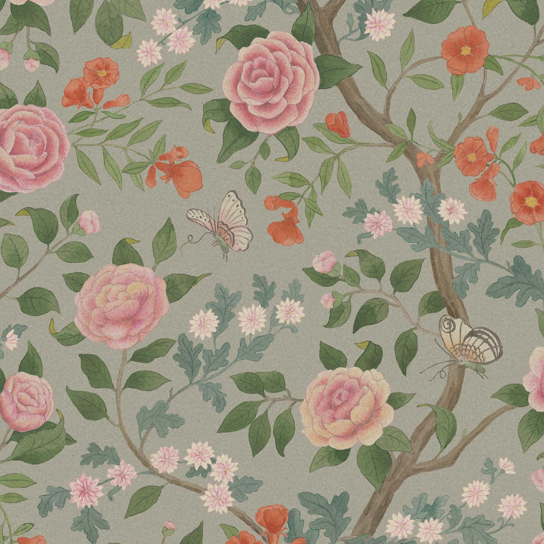Kamelia - Natural by Schumacher Wallcovering
