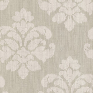 Mallory Beige Ikat Medallion Wallpaper by Kenneth James