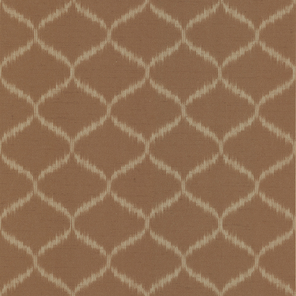 Abal Tawny Ogee Wallpaper by Kenneth James Joseph Abboud Covers about 56.4 square feet 20.5-in by 33-ft long roll Unpasted 21 - Fabric Carolina -