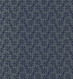 Dynastic Lattice Navy Wallpaper by York Wallcoverings