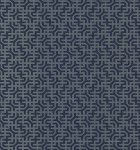Dynastic Lattice Navy Wallpaper by York Wallcoverings