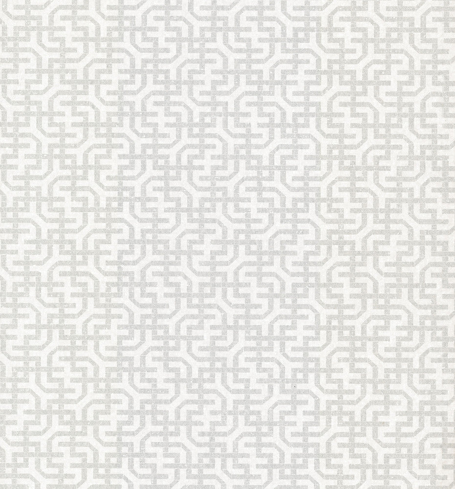 Dynastic Lattice White Wallpaper by York Wallcoverings Traveler Covers about 56.4 square feet 20.5-in by 33-ft long roll Unpasted 12.8 - Fabric Carolina -