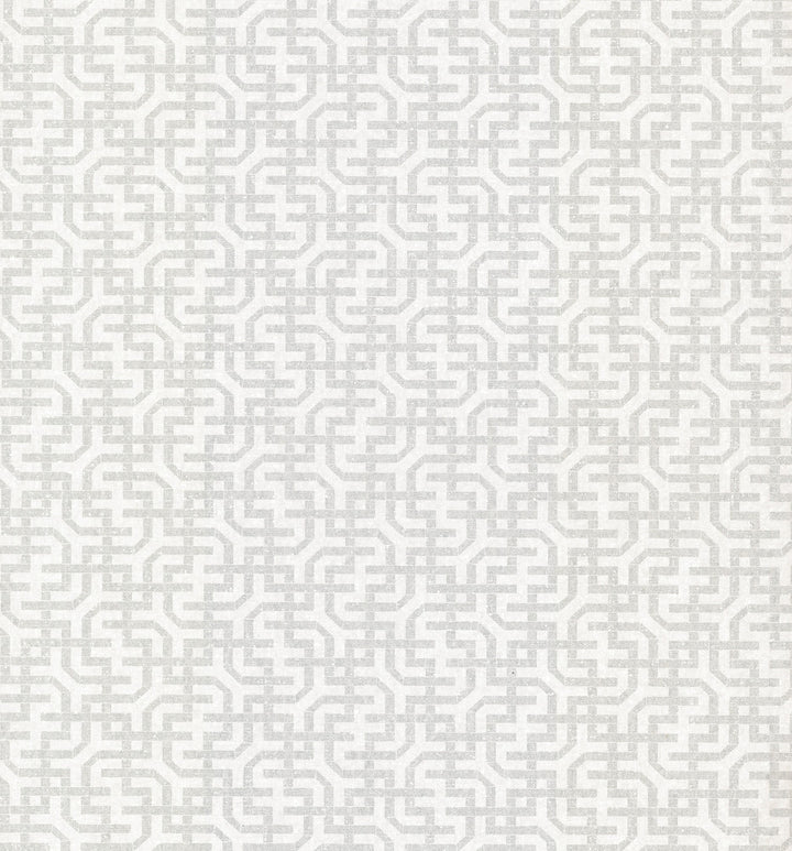 Dynastic Lattice White Wallpaper by York Wallcoverings Traveler Covers about 56.4 square feet 20.5-in by 33-ft long roll Unpasted 12.8 - Fabric Carolina -