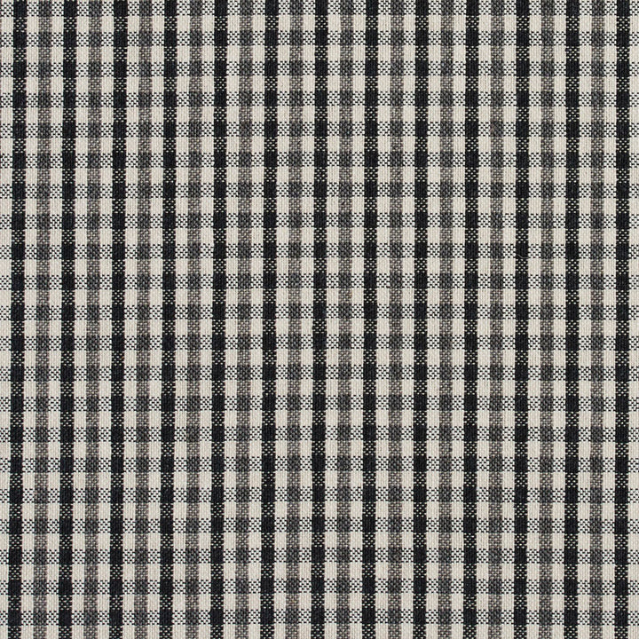 5815 Onyx Check by Charlotte Fabric Classic Patterns 52% Polyester, 48% Cotton Made In USA Exceeds 200,000 Wyzenbeek Rubs (Heavy Duty) Horizontal: .5" X Vertical: .25" 54 Inches - Fabric Carolina -