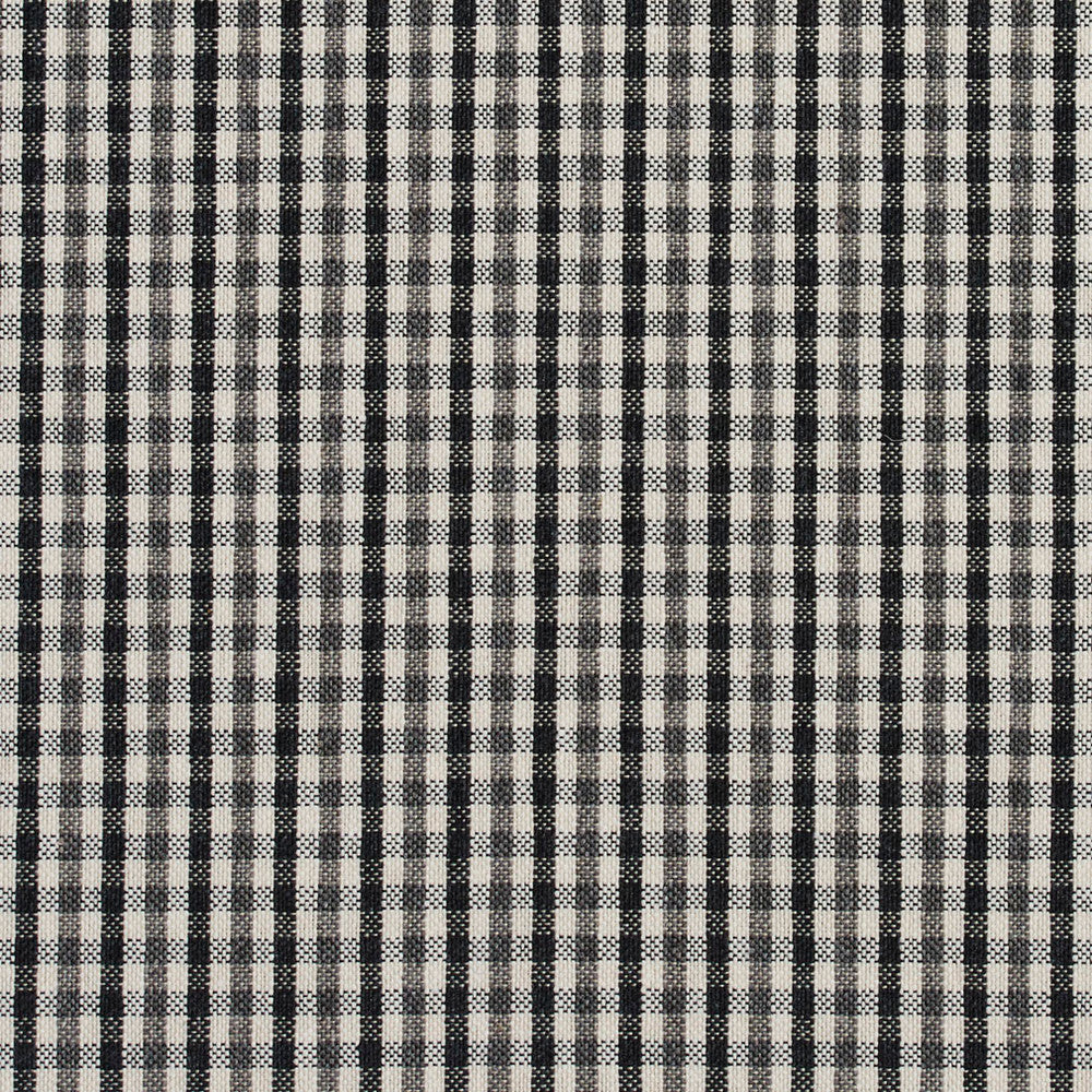 5815 Onyx Check by Charlotte Fabric Classic Patterns 52% Polyester, 48% Cotton Made In USA Exceeds 200,000 Wyzenbeek Rubs (Heavy Duty) Horizontal: .5" X Vertical: .25" 54 Inches - Fabric Carolina -