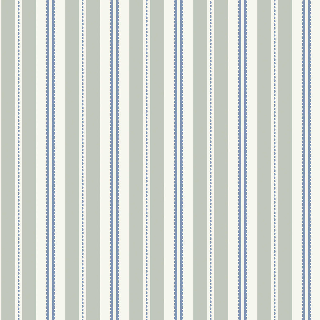 Hedda - Blue And Mineral by Schumacher Wallcovering