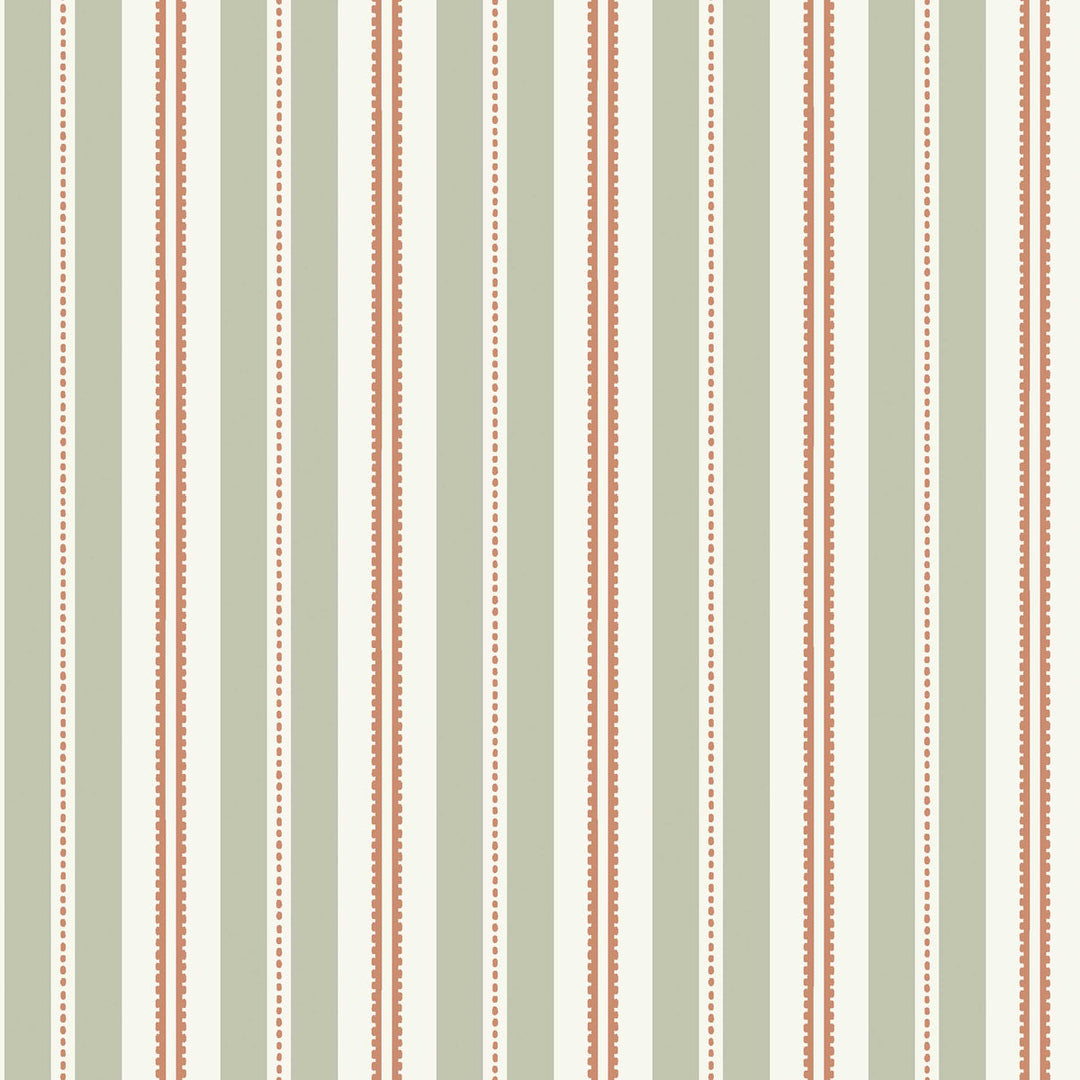 Hedda - Sage And Rust by Schumacher Wallcovering