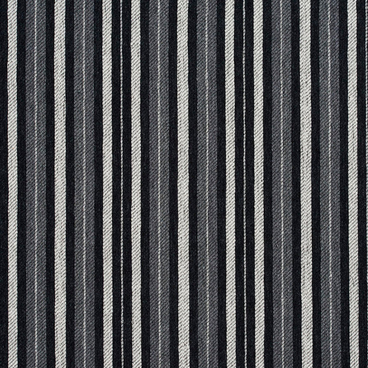 5825 Onyx Stripe by Charlotte Fabric Classic Patterns 52% Polyester, 48% Cotton Made In USA Exceeds 120,000 Wyzenbeek Rubs (Heavy Duty) Horizontal: 2" 54 Inches - Fabric Carolina -