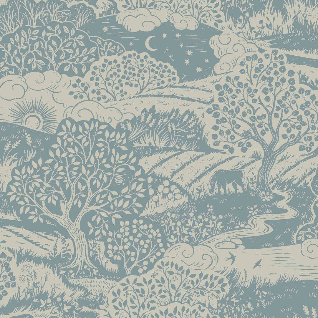 Solängen - Slate by Schumacher Wallcovering