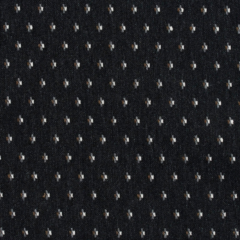 5835 Onyx Dot by Charlotte Fabric Classic Patterns 52% Polyester, 48% Cotton Made In USA Exceeds 200,000 Wyzenbeek Rubs (Heavy Duty) Horizontal: 1" X Vertical: 1" 54 Inches - Fabric Carolina -