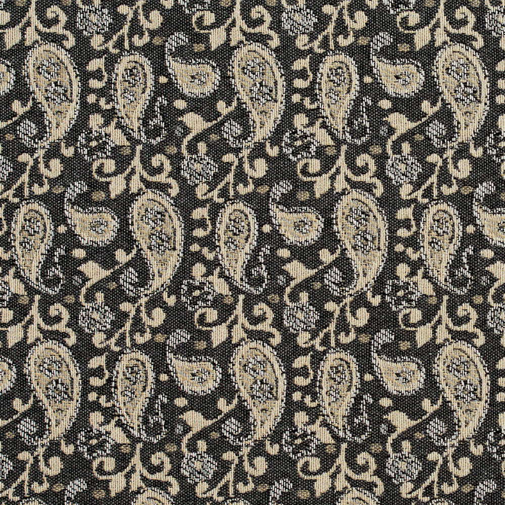 5840 Sterling Paisley by Charlotte Fabric Classic Patterns 52% Polyester, 48% Cotton Made In USA Exceeds 160,000 Wyzenbeek Rubs (Heavy Duty) Horizontal: 3" X Vertical: 4.75" 54 Inches - Fabric Carolina -