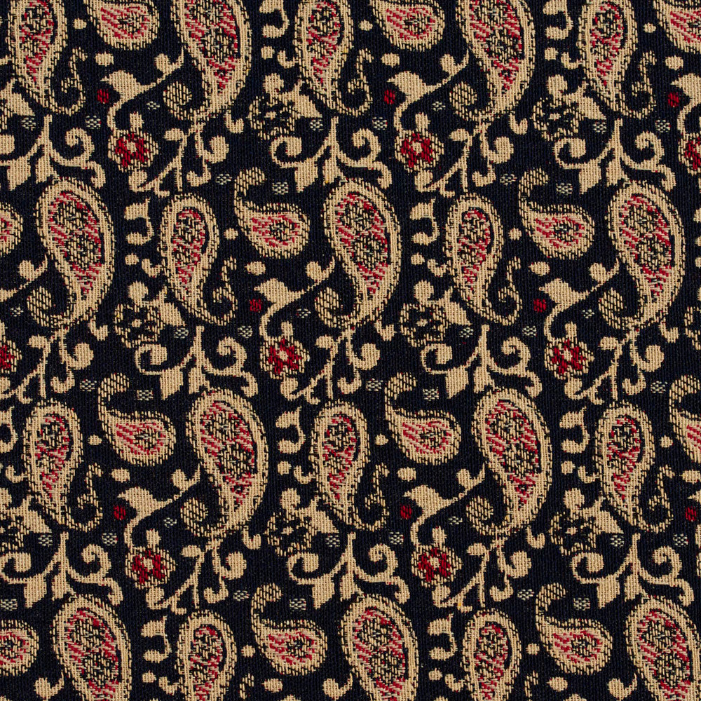 5841 Port Paisley by Charlotte Fabric Classic Patterns 52% Polyester, 48% Cotton Made In USA Exceeds 160,000 Wyzenbeek Rubs (Heavy Duty) Horizontal: 3" X Vertical: 4.75" 54 Inches - Fabric Carolina -