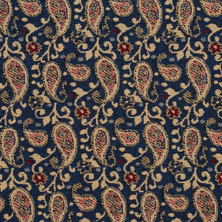 5844 Patriot Paisley by Charlotte Fabric Classic Patterns 52% Polyester, 48% Cotton Made In USA Exceeds 160,000 Wyzenbeek Rubs (Heavy Duty) Horizontal: 3" X Vertical: 4.75" 54 Inches - Fabric Carolina -