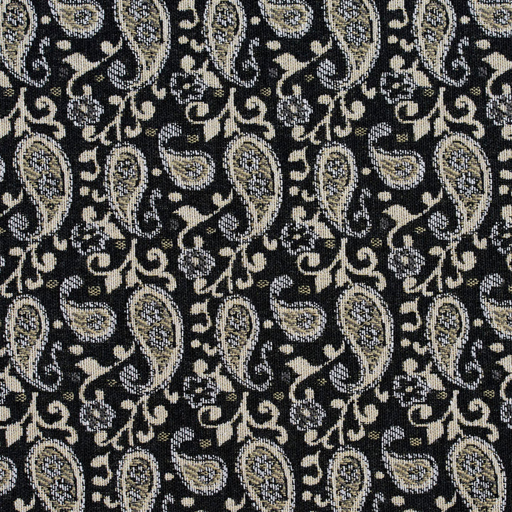 5845 Onyx Paisley by Charlotte Fabric Classic Patterns 52% Polyester, 48% Cotton Made In USA Exceeds 160,000 Wyzenbeek Rubs (Heavy Duty) </p><p>Repeat: Horizontal: 3" X Vertical: 4.75" 54 Inches - Fabric Carolina -