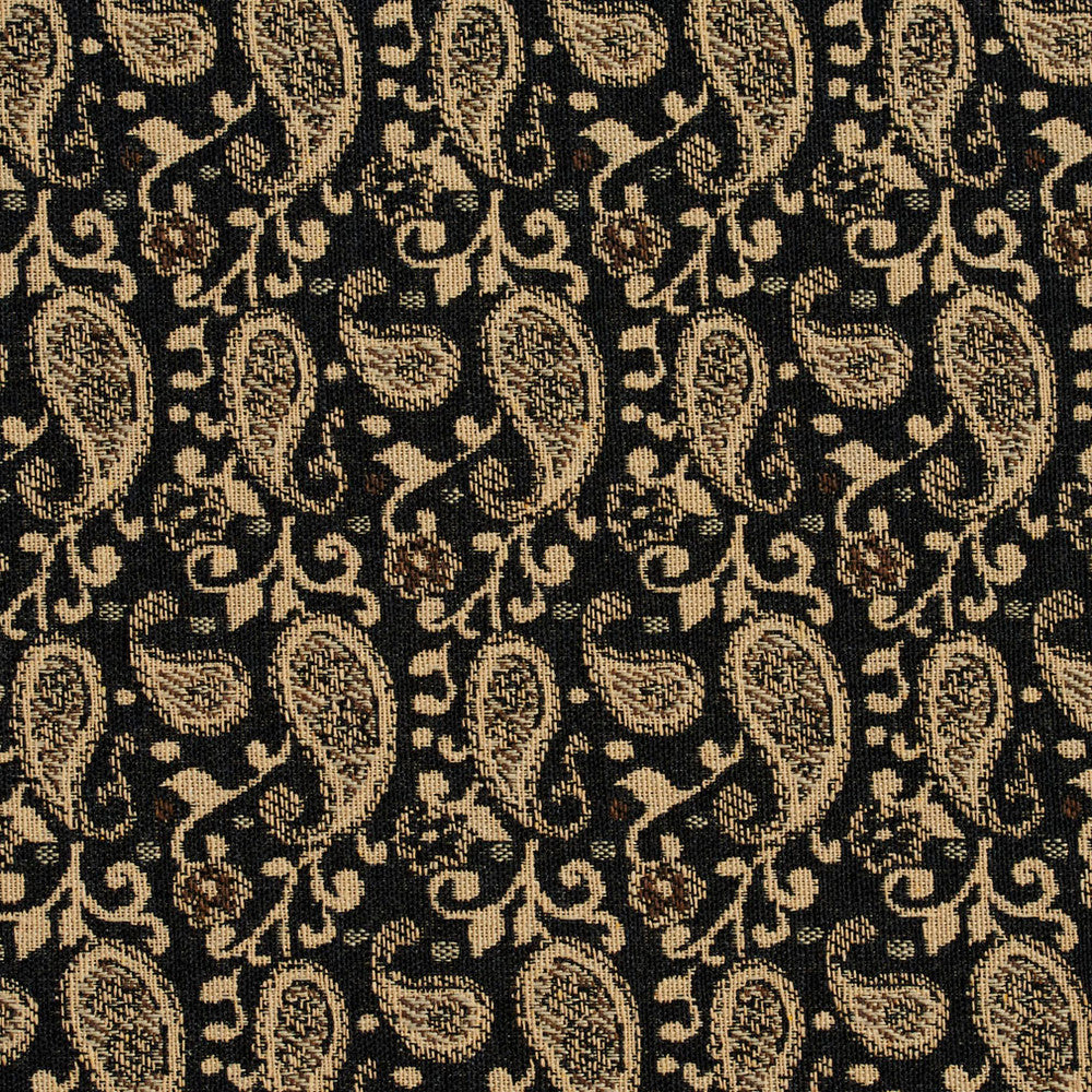 5847 Espresso Paisley by Charlotte Fabric Classic Patterns 52% Polyester, 48% Cotton Made In USA Exceeds 160,000 Wyzenbeek Rubs (Heavy Duty) Horizontal: 3" X Vertical: 4.75" 54 Inches - Fabric Carolina -