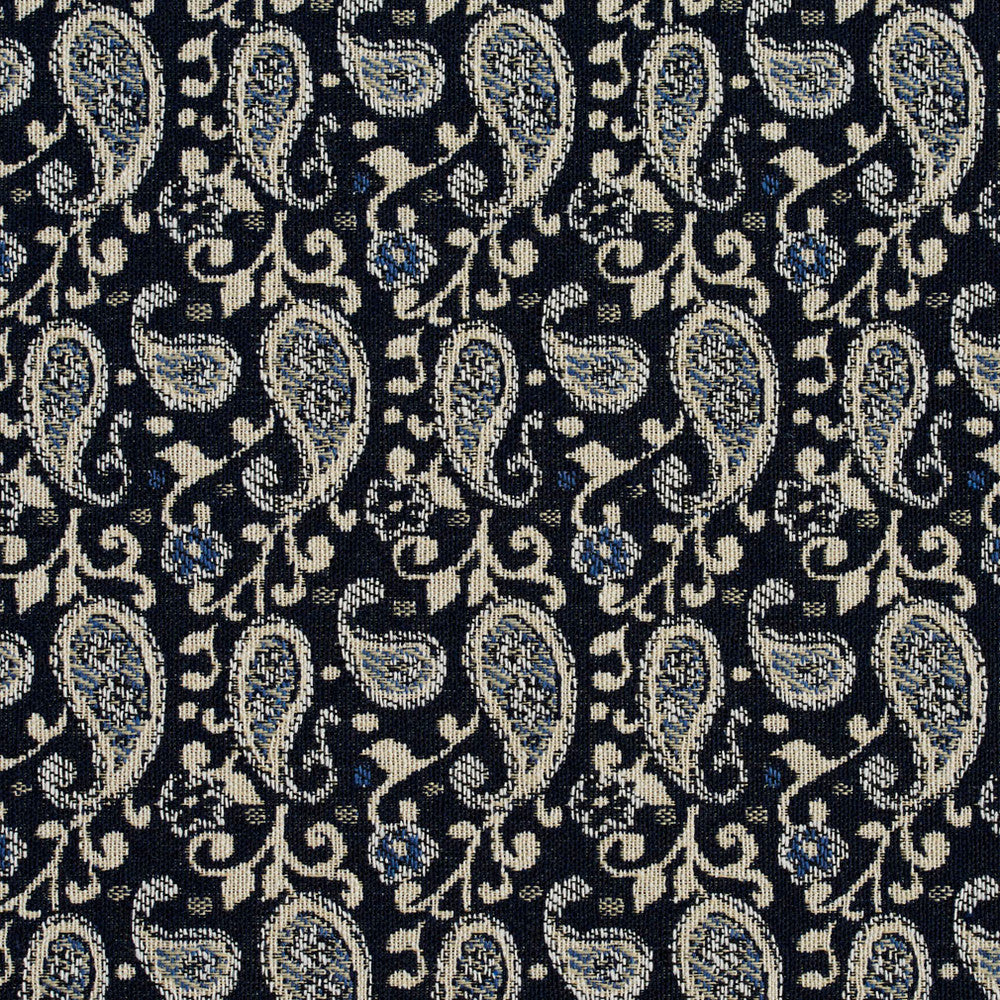 5849 Cobalt Paisley by Charlotte Fabric Classic Patterns 52% Polyester, 48% Cotton Made In USA Exceeds 160,000 Wyzenbeek Rubs (Heavy Duty) </p><p>Repeat: Horizontal: 3" X Vertical: 4.75" 54 Inches - Fabric Carolina -