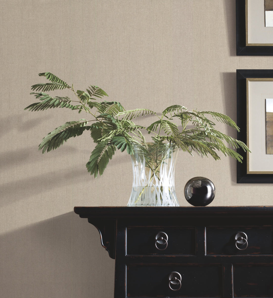 Diplomacy Weave Cream Wallpaper by Ronald Redding Designer