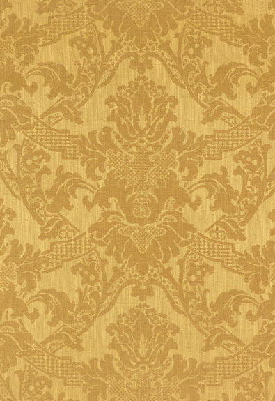 Grove Park Damask Hickory 60084 by Schumacher Designer Fabric - 87% Rayon, 13% Linen Wyzenbeek 15,000 Horizontal: 27 and Vertical: 18.5 54 - Swanky Fabrics -