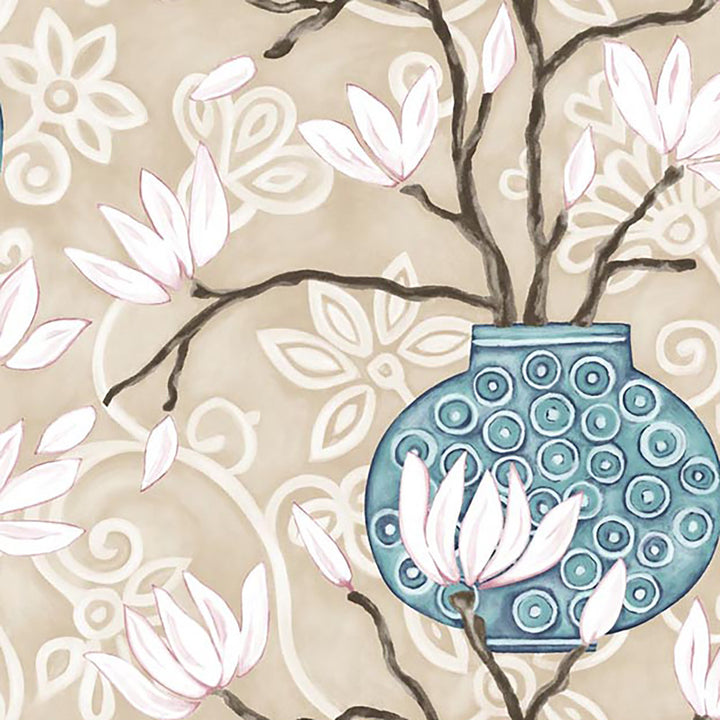6025 32W7251 by JF Wallcovering FAR EAST WALLCOVERINGS 100% Wallpaper Netherlands Horizontal: and Vertical: 10.4 20.8 inches, 11 yards per roll. - Fabric Carolina -