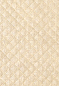 Thayer Quilted Linen Parchment 62150 by Schumacher Fabric