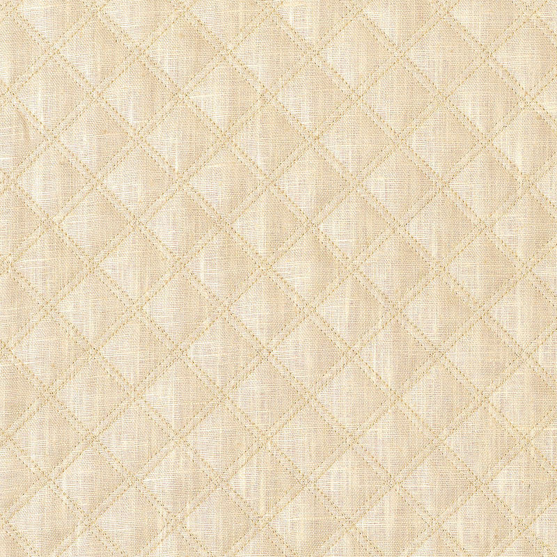 Thayer Quilted Linen Parchment 62150 by Schumacher Fabric CHROMA See Sample ITALY LIGHT DUTY </p><p>Repeat: Horizontal: 1 5/8" (4CM) and Vertical: 2" (5CM) 54" WIDE (137CM) - Fabric Carolina -