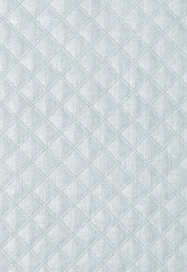 Thayer Quilted Linen Aqua 62152 by Schumacher Fabric