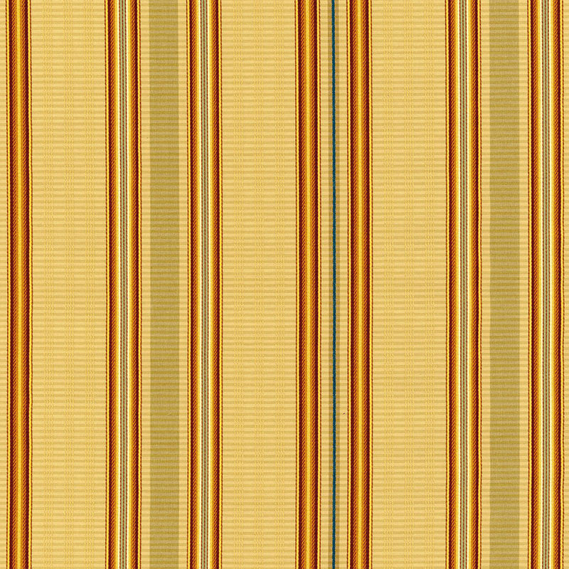 Biella Silk Stripe Spice 62183 by Schumacher Designer Fabric CHROMA COTTON 77% SILK 23% INDIA WYZENBEEK 5,000 </p><p>Repeat: Horizontal: 6 1/2" (17CM) and Vertical: 52.5 - Swanky Fabrics -