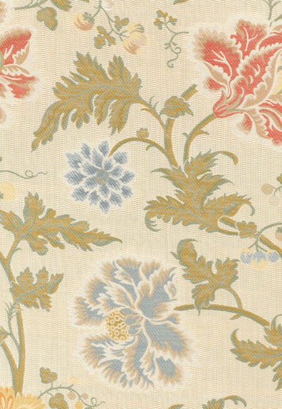 Lampasso Flori Berry 62192 by Schumacher Designer Fabric Palazzo 65% Viscose, 35% Cotton Martindale 14,000 Horizontal: 13.625 and Vertical: 22.25 54.5 - Swanky Fabrics -