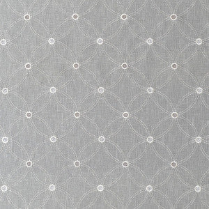 Nexus Embroidery Grey 62250 by Schumacher Fabric