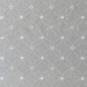 Nexus Embroidery Grey 62250 by Schumacher Fabric