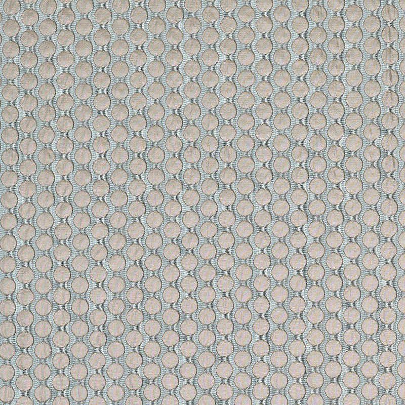 Sprinkle Aqua 62273 by Schumacher Designer Fabric MODERN GLAMOUR COTTON 57% SILK 43% INDIA </p><p>Repeat: Horizontal: 5/8" (2CM) and Vertical: 5/8" (2CM) 54 - Swanky Fabrics -