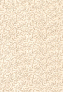 Manor Leaf Embroidery Ecru 62360 by Schumacher Fabric