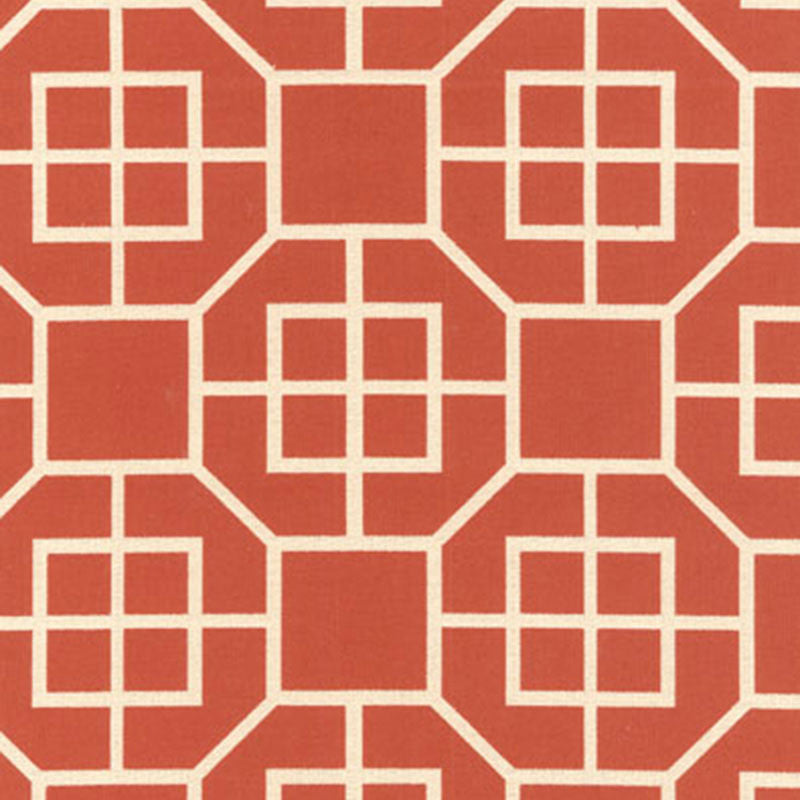 Glacier Fret Brick 62400 by Schumacher Fabric CHROMA See Sample CHILE HEAVY DUTY </p><p>Repeat: Horizontal: 3 1/4" (8CM) and Vertical: 6 1/2" (17CM) 54" WIDE (137CM) - Fabric Carolina -