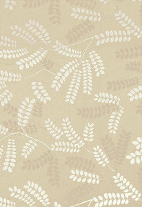 Locust Leaves Sand 62441 by Schumacher Fabric
