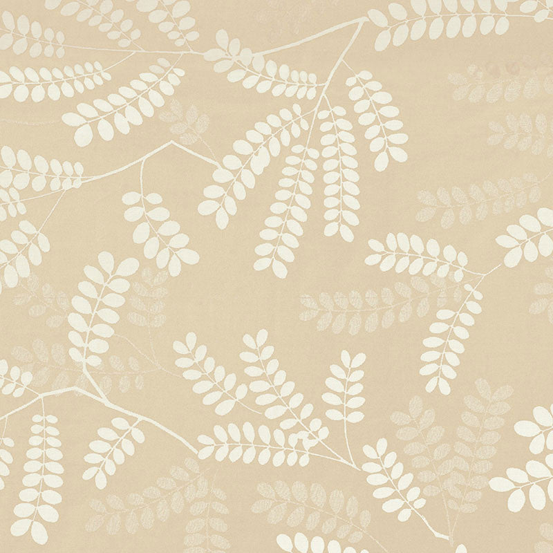Locust Leaves Sand 62441 by Schumacher Fabric BY NATURE ORGANIC COTTON 100% CHILE WYZENBEEK 22,000 </p><p>Repeat: Horizontal: 25 1/2" (65CM) and Vertical: 26" (66CM) 54 - Fabric Carolina -
