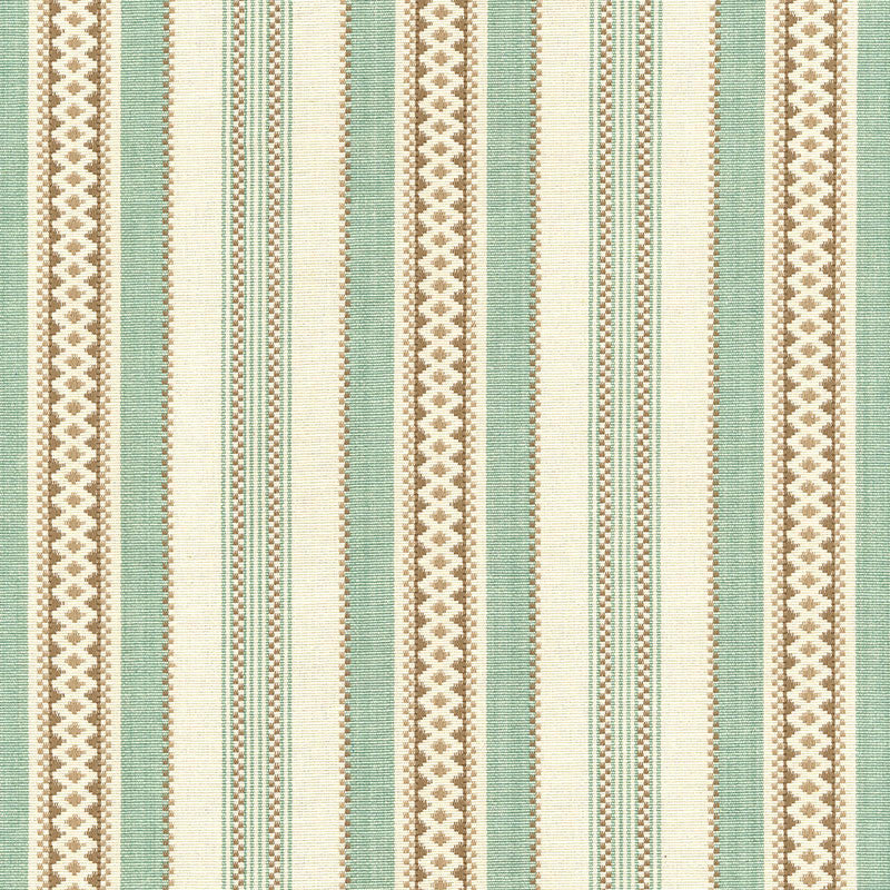 Wiltshire Stripe Aqua 62500 by Schumacher Fabric CHROMA See Sample INDIA LIGHT DUTY </p><p>Repeat: Horizontal: 4 1/2" (11CM) and Vertical: - 55" WIDE (140CM) - Fabric Carolina -