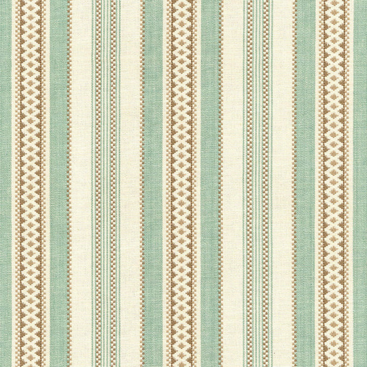 Wiltshire Stripe Aqua 62500 by Schumacher Fabric CHROMA See Sample INDIA LIGHT DUTY </p><p>Repeat: Horizontal: 4 1/2" (11CM) and Vertical: - 55" WIDE (140CM) - Fabric Carolina -