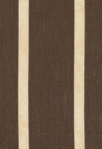 Leather Stripe Cocoa 62512 by Schumacher Fabric