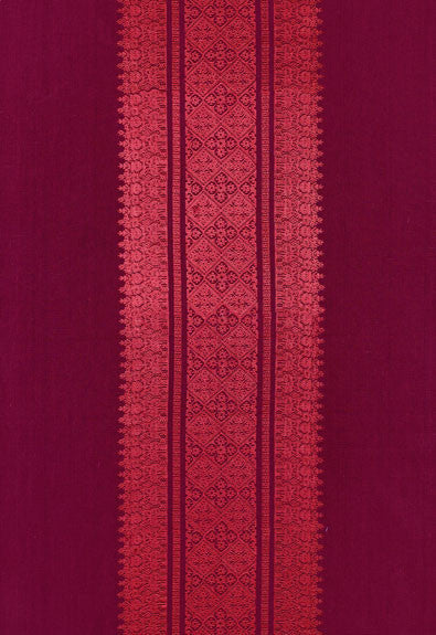 Saree Stripe Mulberry 62663 by Schumacher Designer Fabric Couture 49% Cotton, 37% Linen, 14% Rayon Martindale 11,000 Horizontal: 26.5 and Vertical: 2 59.5 - Swanky Fabrics -