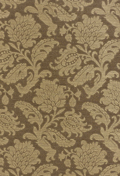 Montego Damask Java 62783 by Schumacher Fabric - 100% Silk Martindale 3,000 Horizontal: 13.875 and Vertical: 26 55.5 - Fabric Carolina -